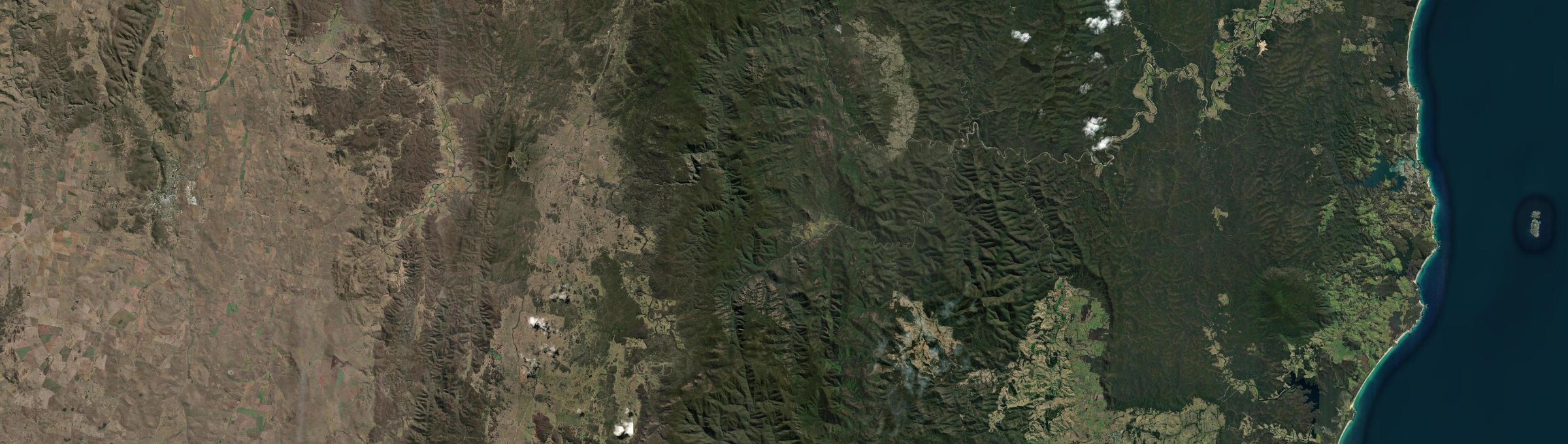 Aerial view of Wadbilliga, NSW
