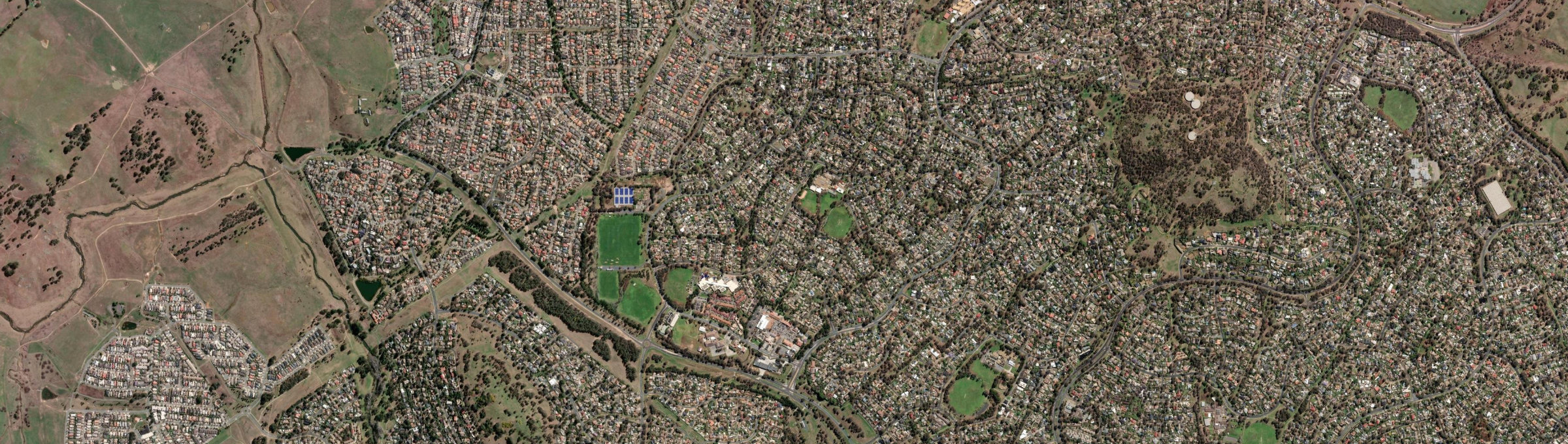Aerial view of Charnwood, ACT