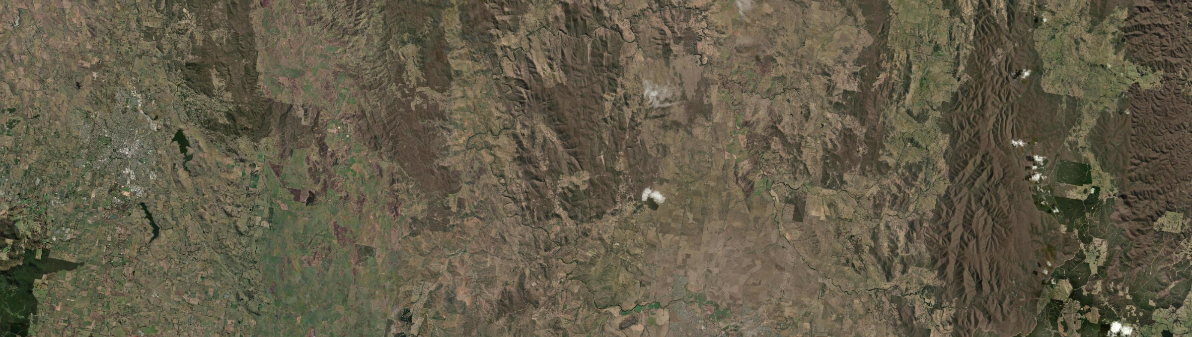 Aerial view of Mount Rankin, NSW