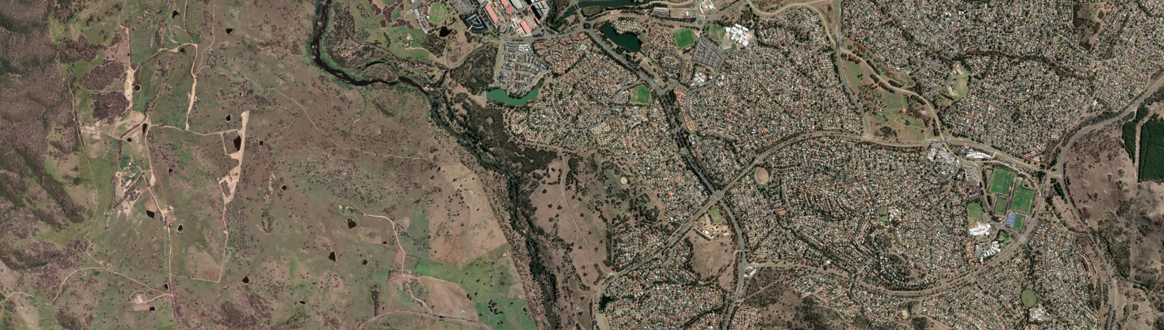 Aerial view of Bonython, ACT