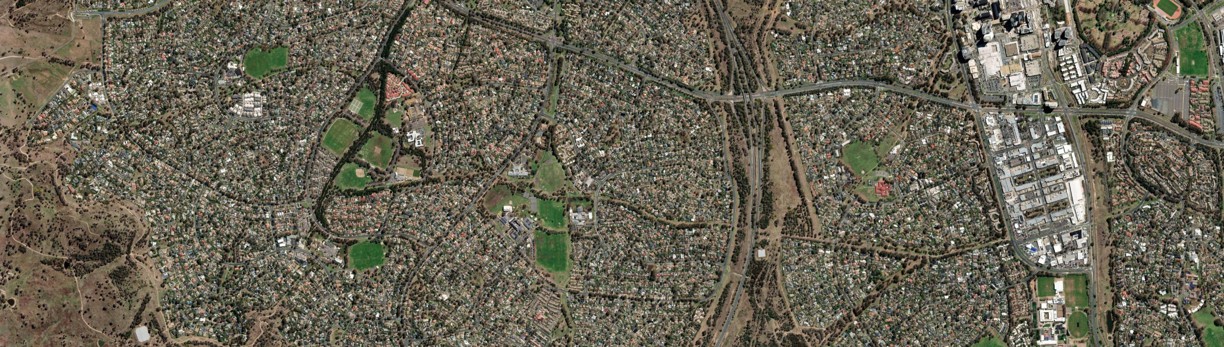 Aerial view of Waramanga, ACT