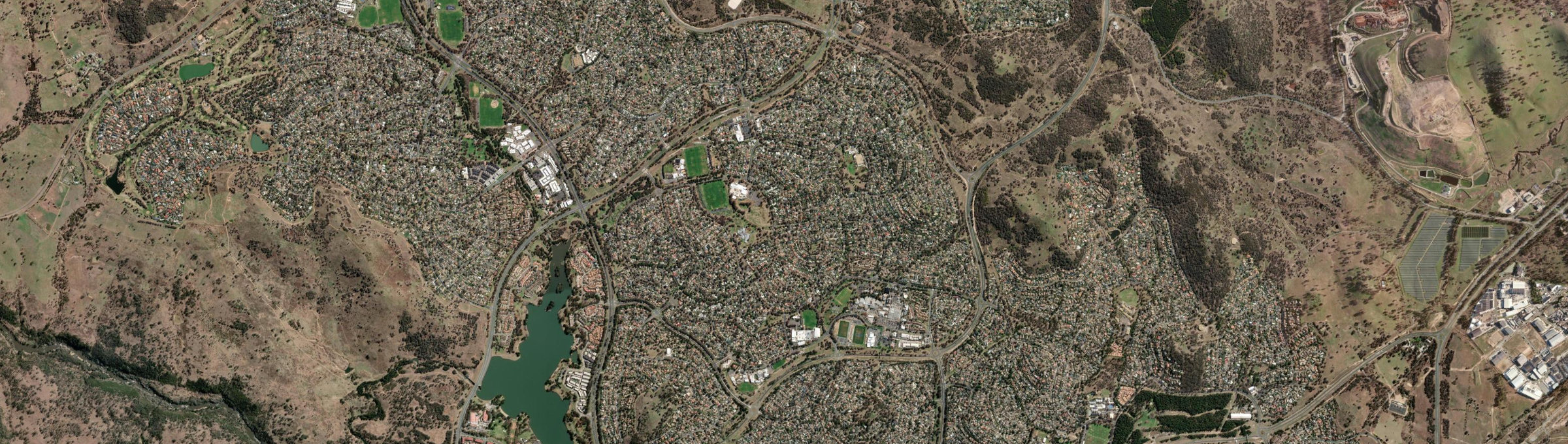 Aerial view of Wanniassa, ACT