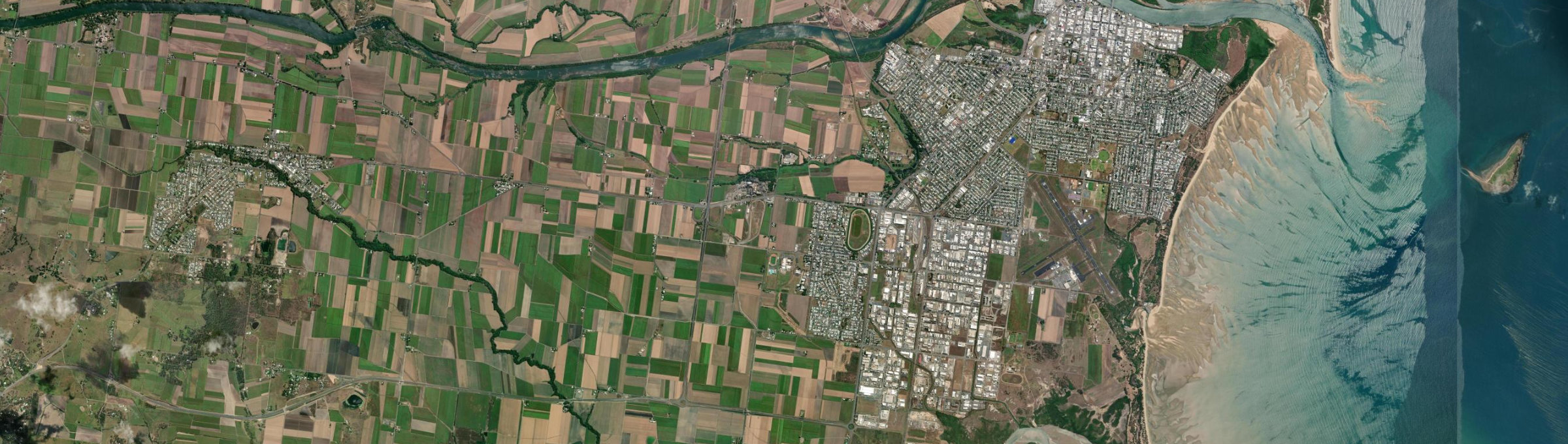 Aerial view of Racecourse, QLD