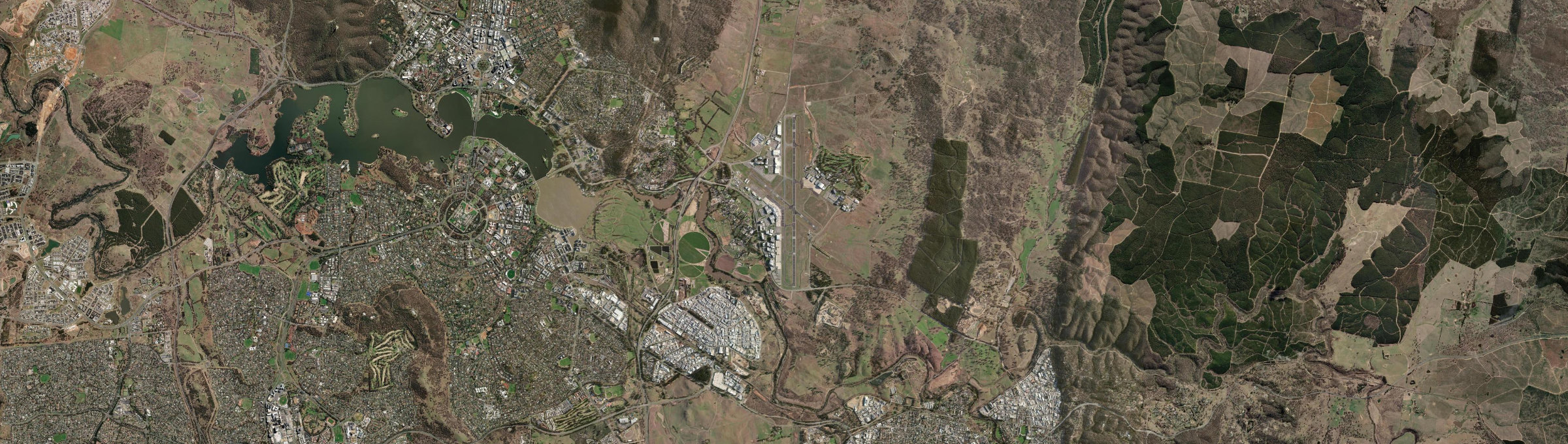 Aerial view of Pialligo, ACT