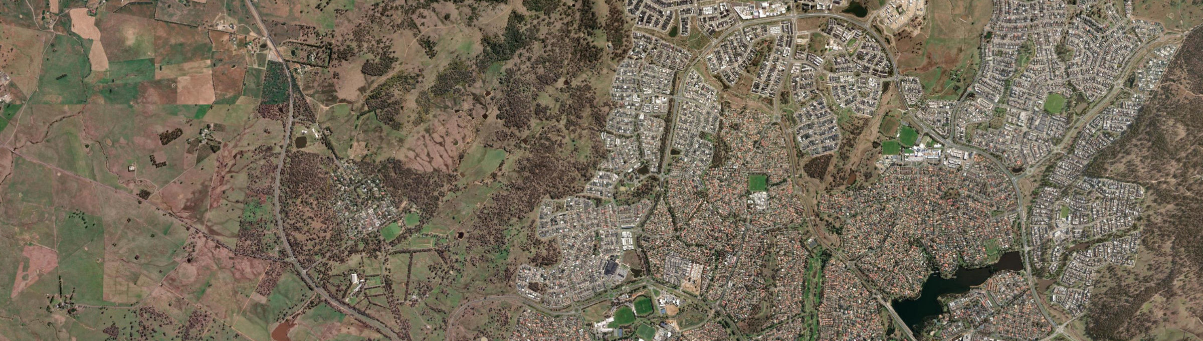 Aerial view of Casey, ACT
