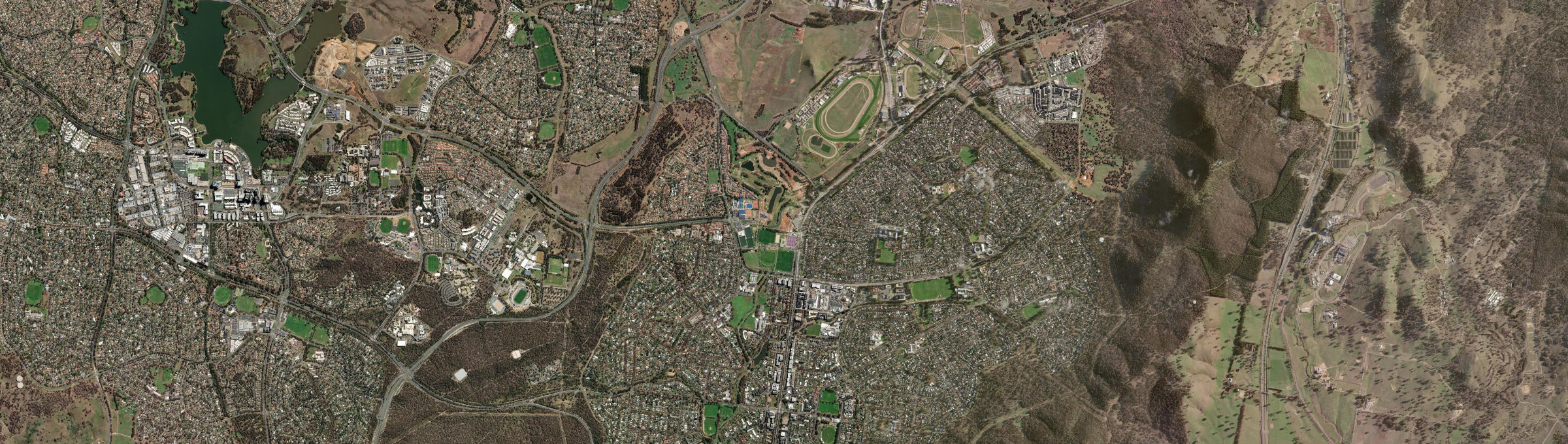 Aerial view of Lyneham, ACT