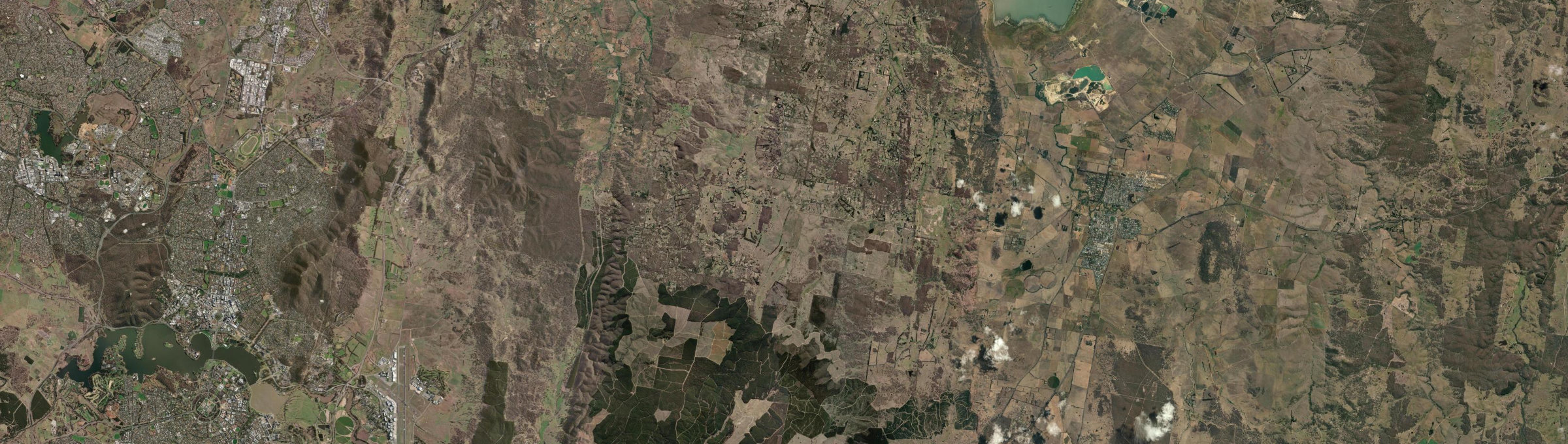 Aerial view of Wamboin, NSW