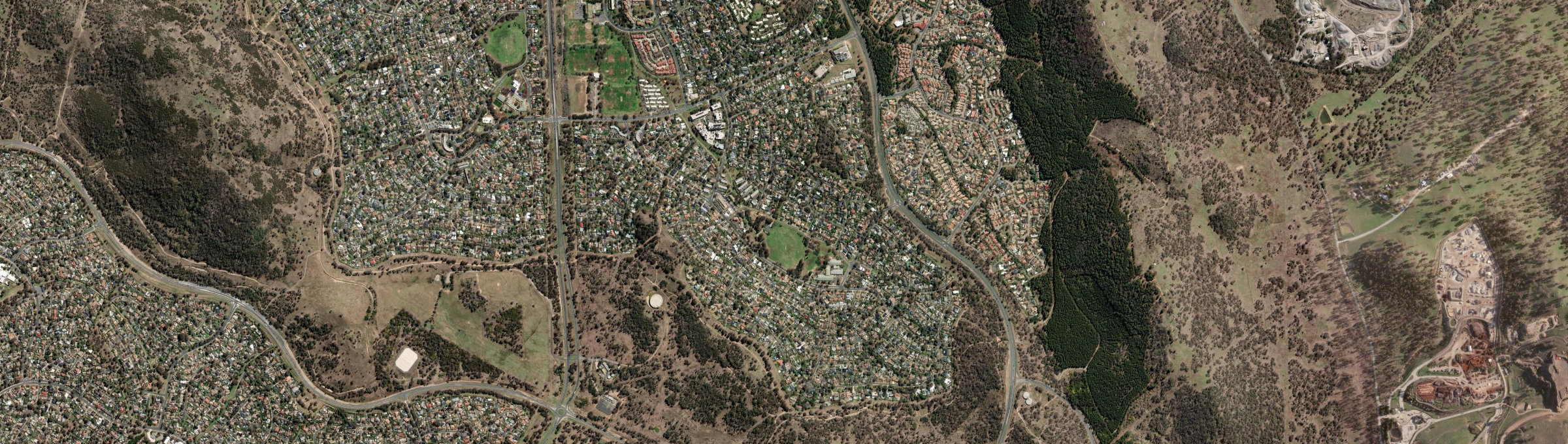 Aerial view of Farrer, ACT