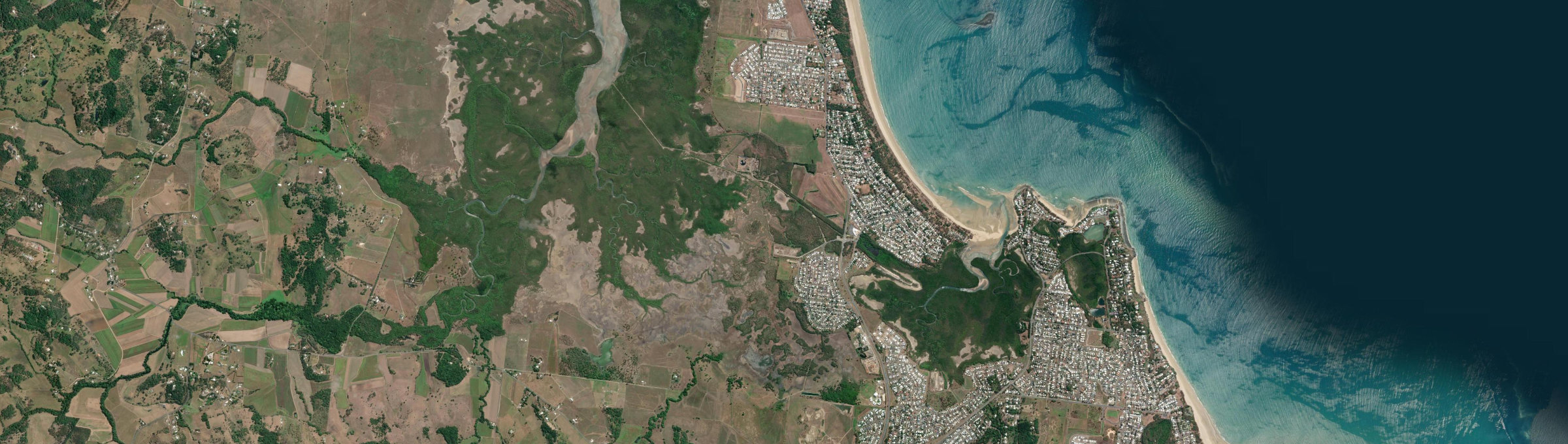 Aerial view of Bucasia, QLD
