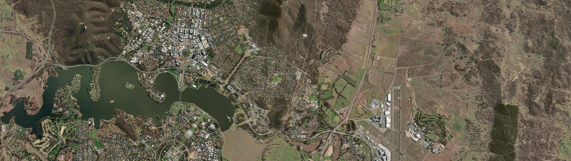 Aerial view of Campbell, ACT
