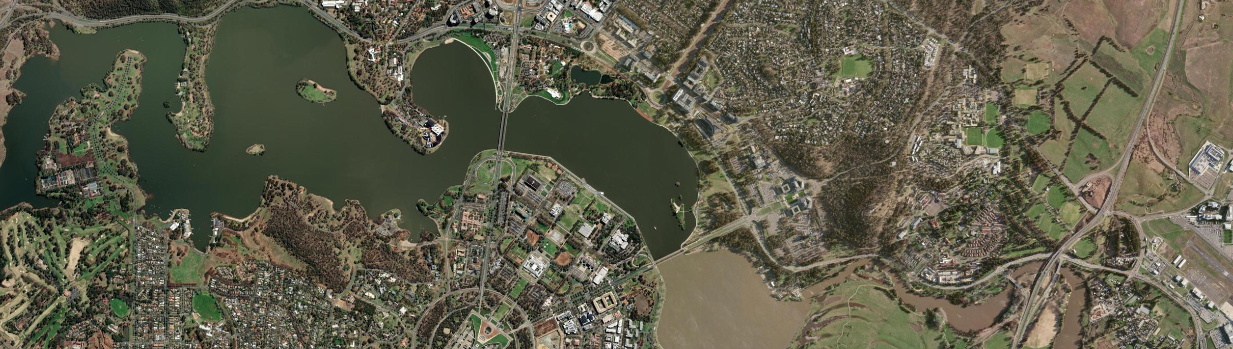 Aerial view of Parkes (ACT), ACT