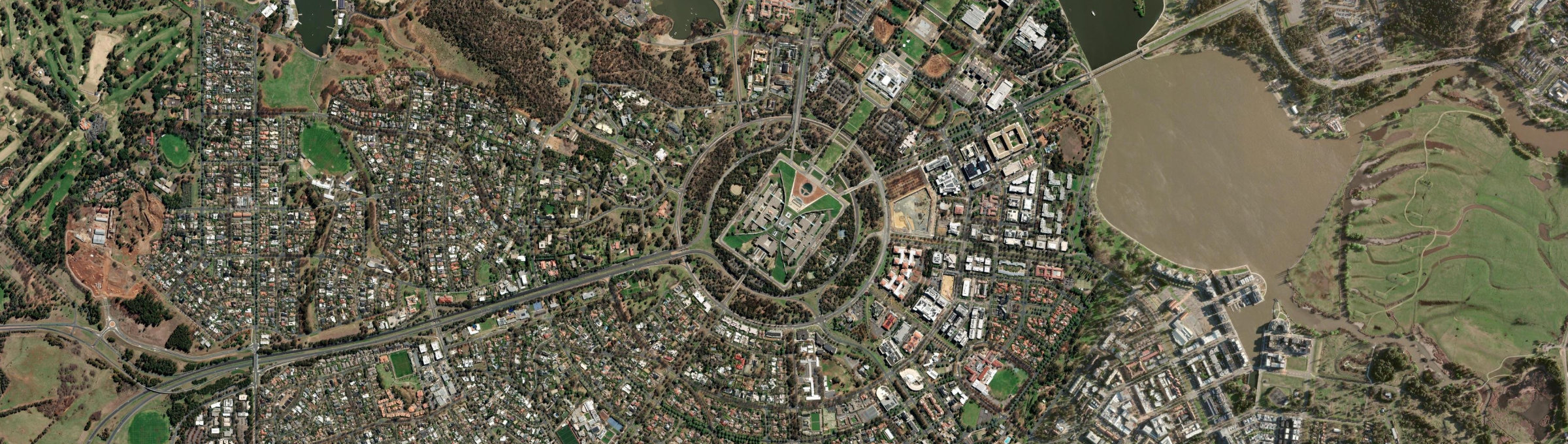 Aerial view of Capital Hill, ACT