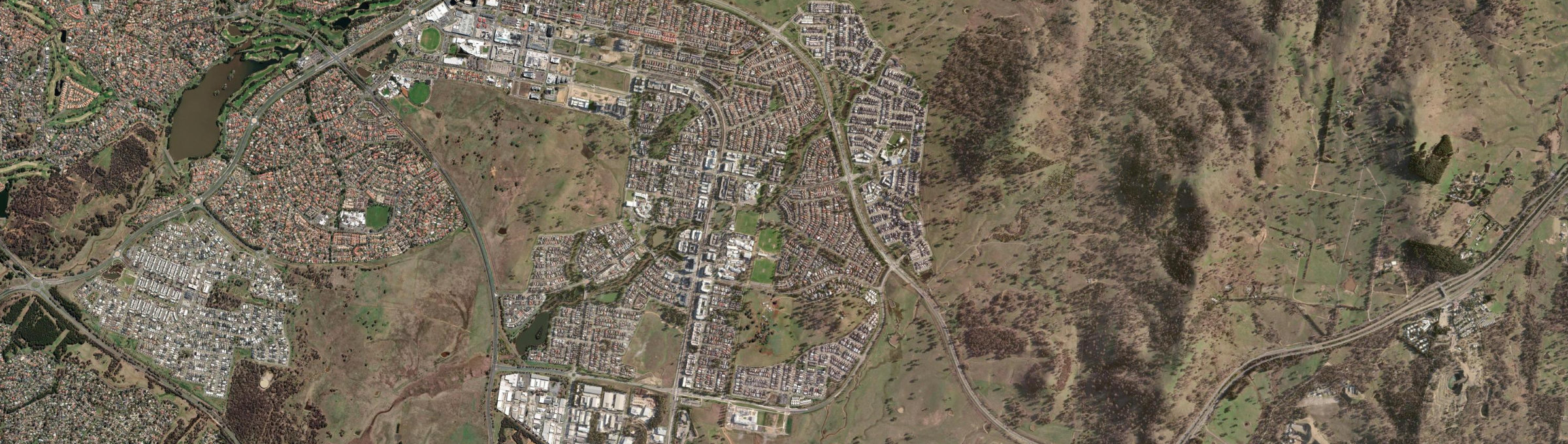 Aerial view of Harrison, ACT