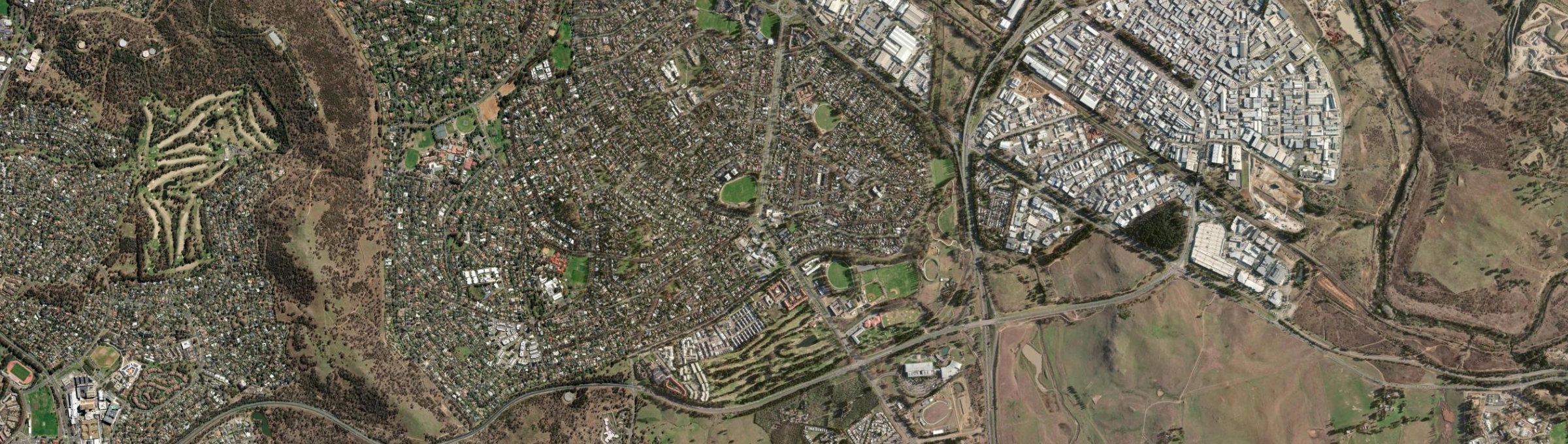 Aerial view of Narrabundah, ACT