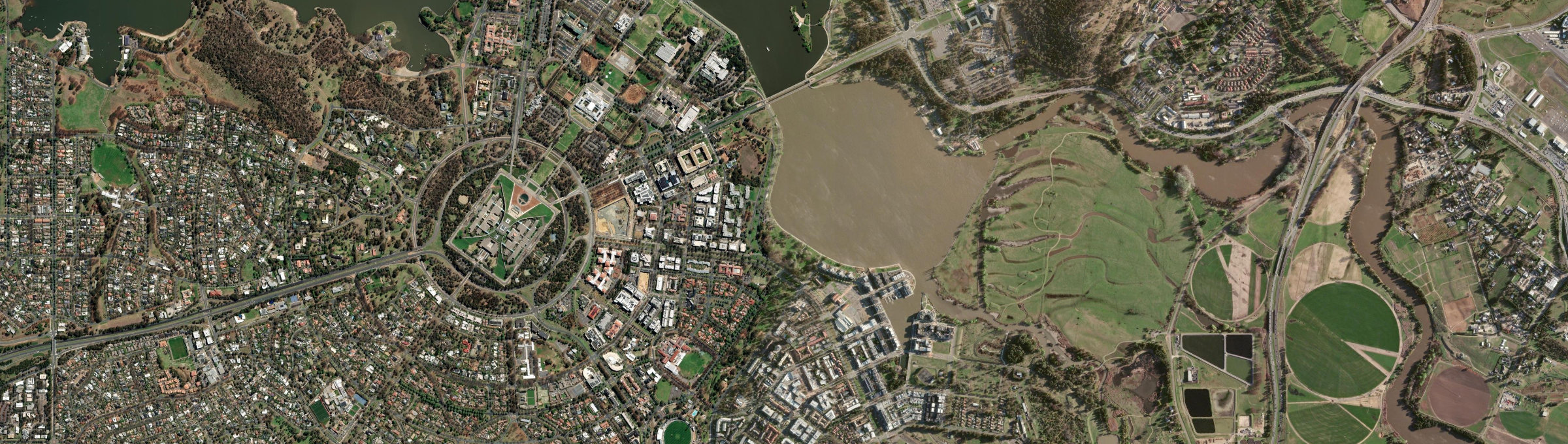 Aerial view of Barton, ACT