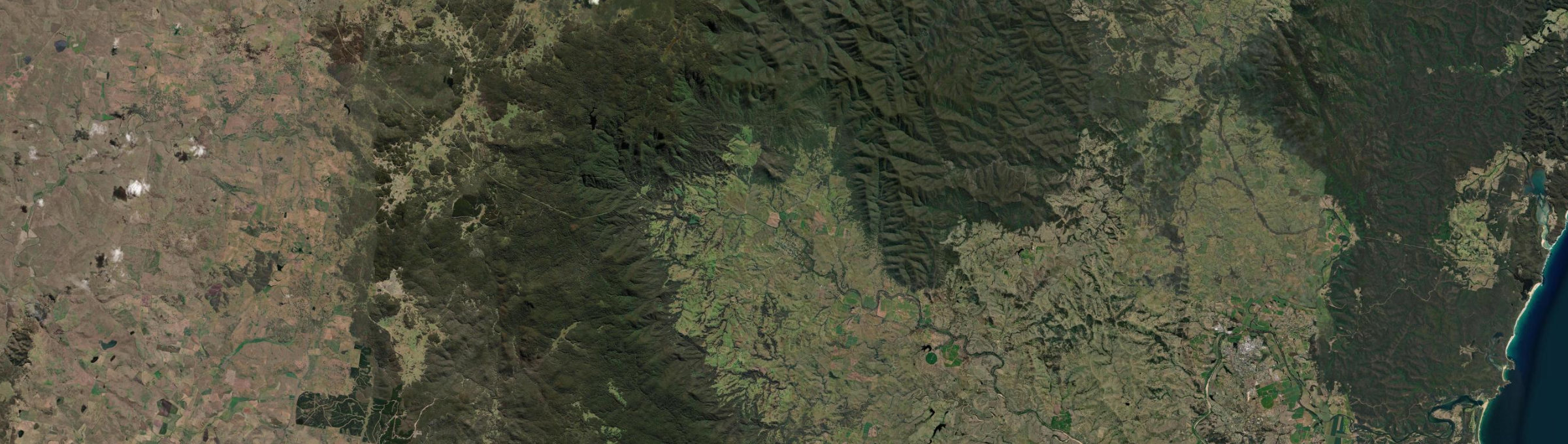 Aerial view of Bemboka, NSW