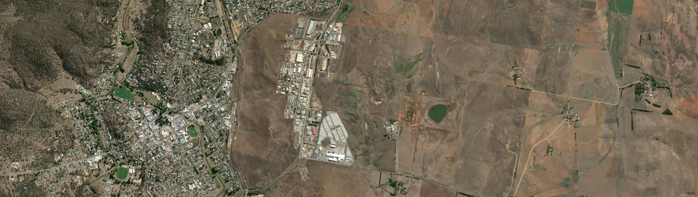 Aerial view of Polo Flat, NSW