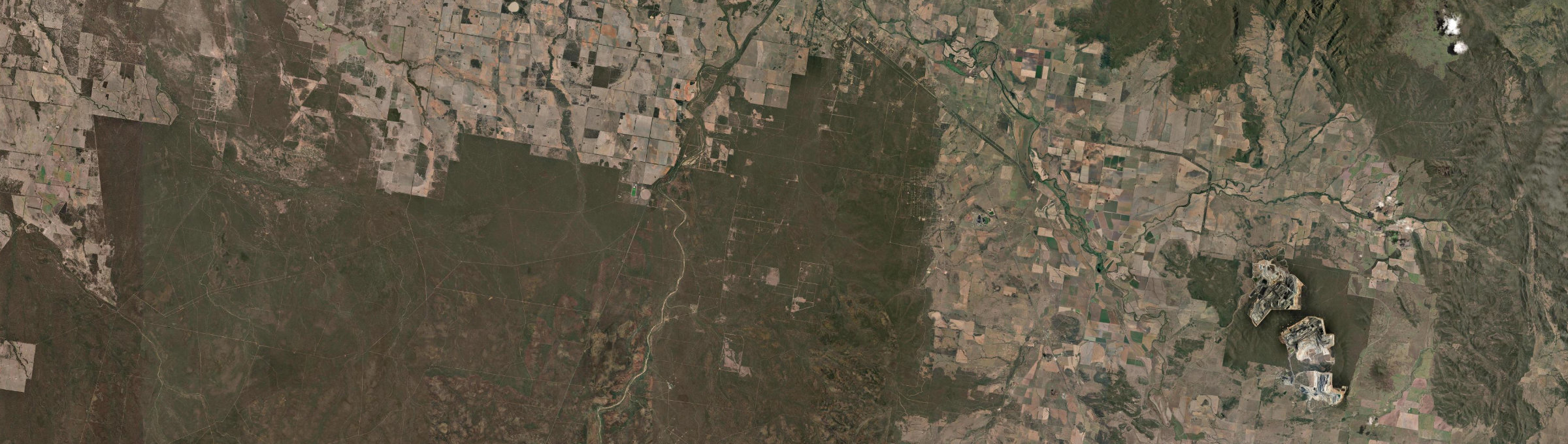 Aerial view of Jacks Creek, NSW