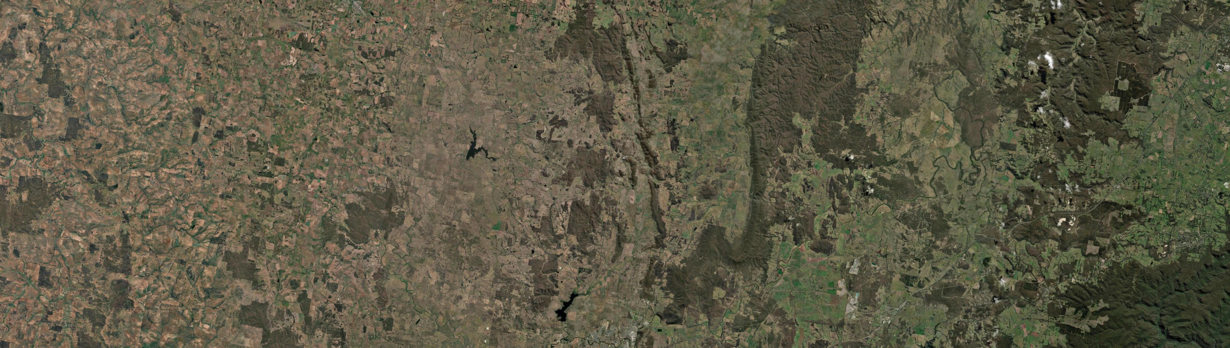 Aerial view of Middle Arm, NSW