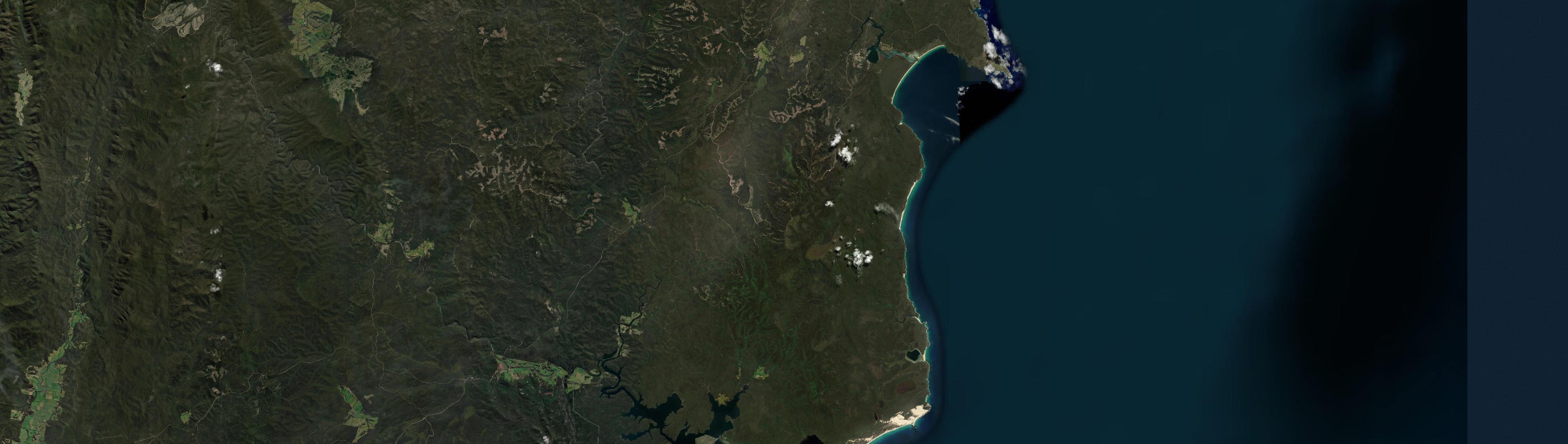 Aerial view of Nadgee, NSW