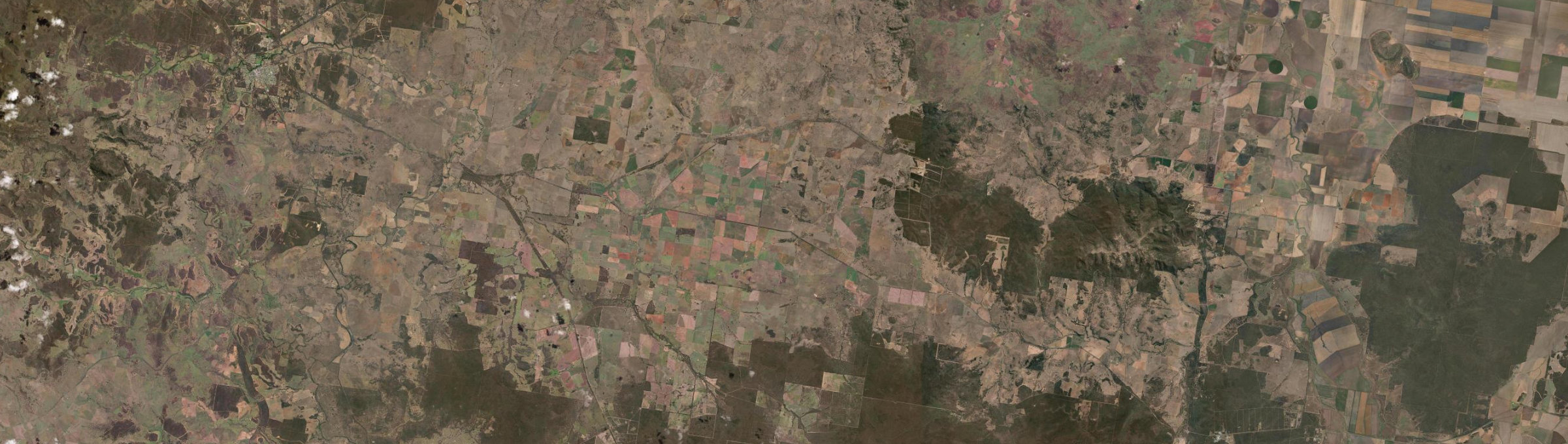 Aerial view of Purlewaugh, NSW