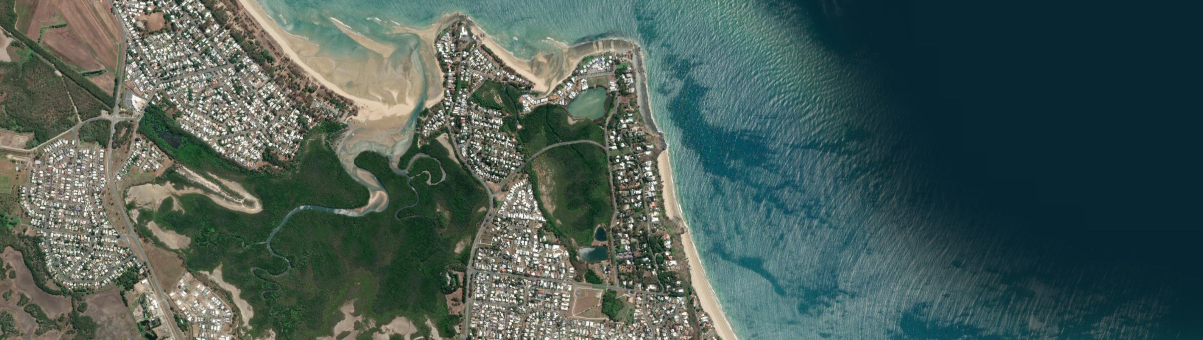 Aerial view of Dolphin Heads, QLD