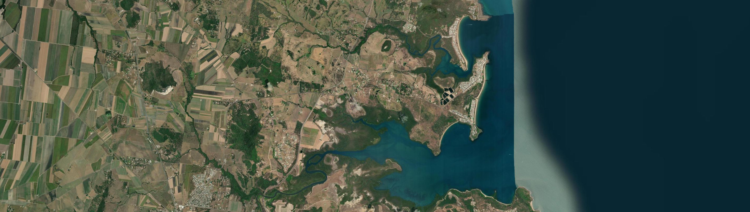 Aerial view of Sarina Beach, QLD