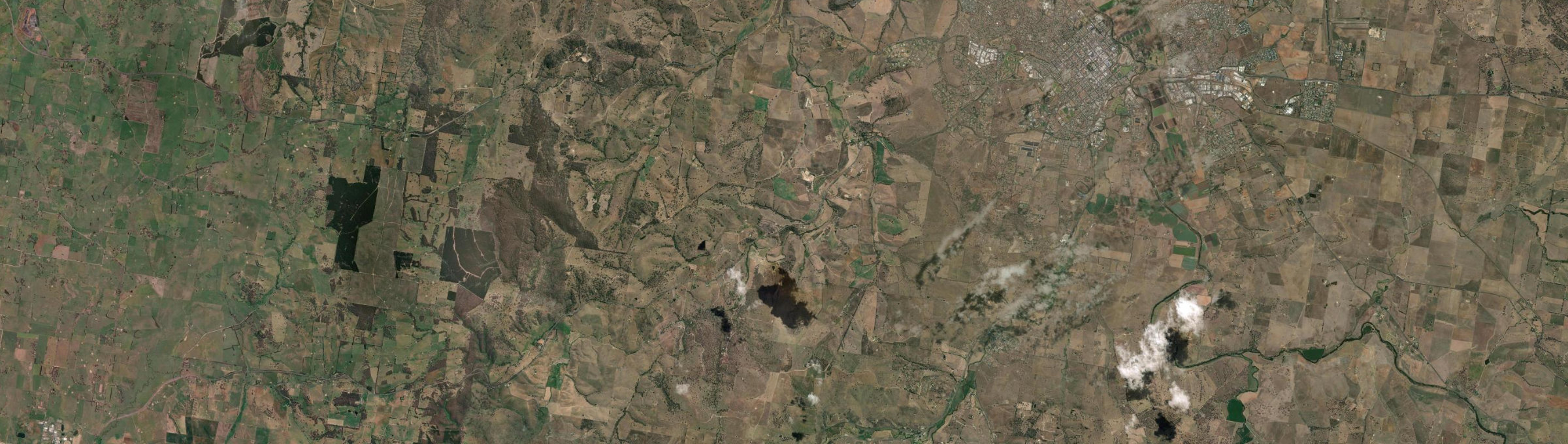 Aerial view of Evans Plains, NSW