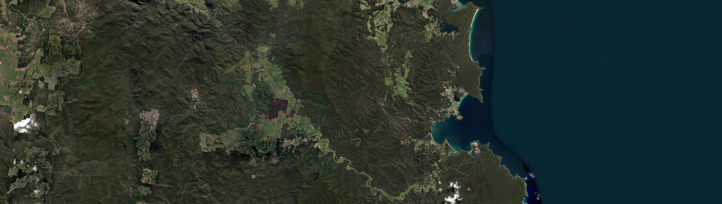Aerial view of Nullica, NSW