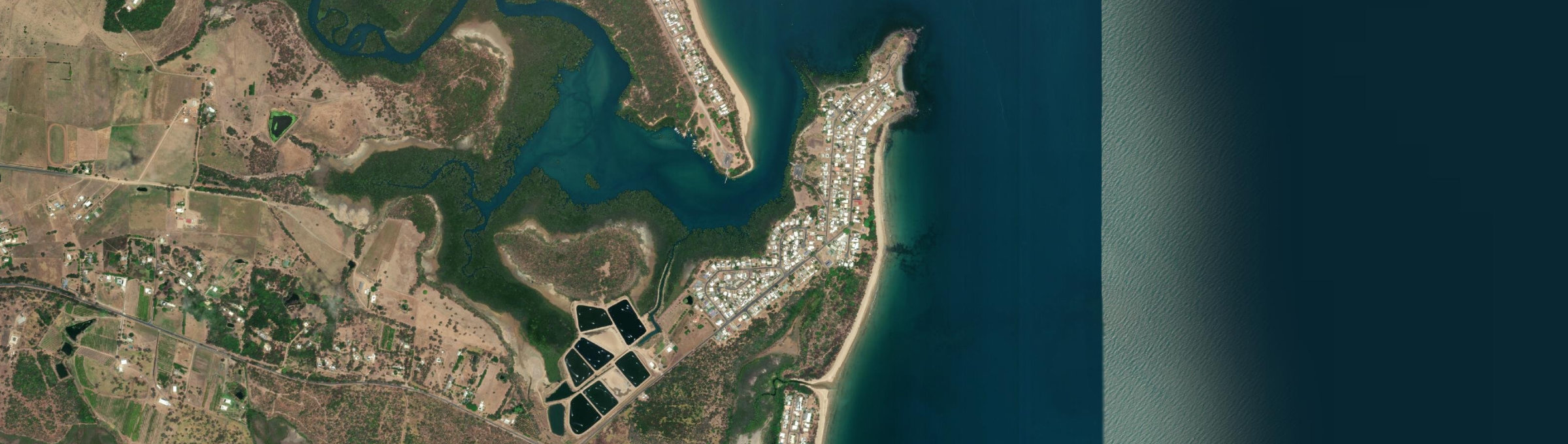 Aerial view of Campwin Beach, QLD