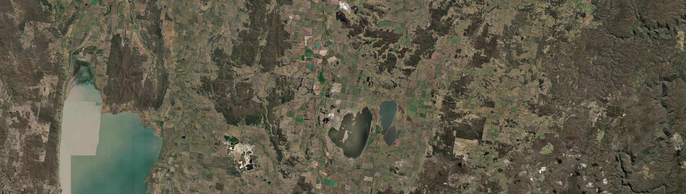 Aerial view of Lake Bathurst, NSW