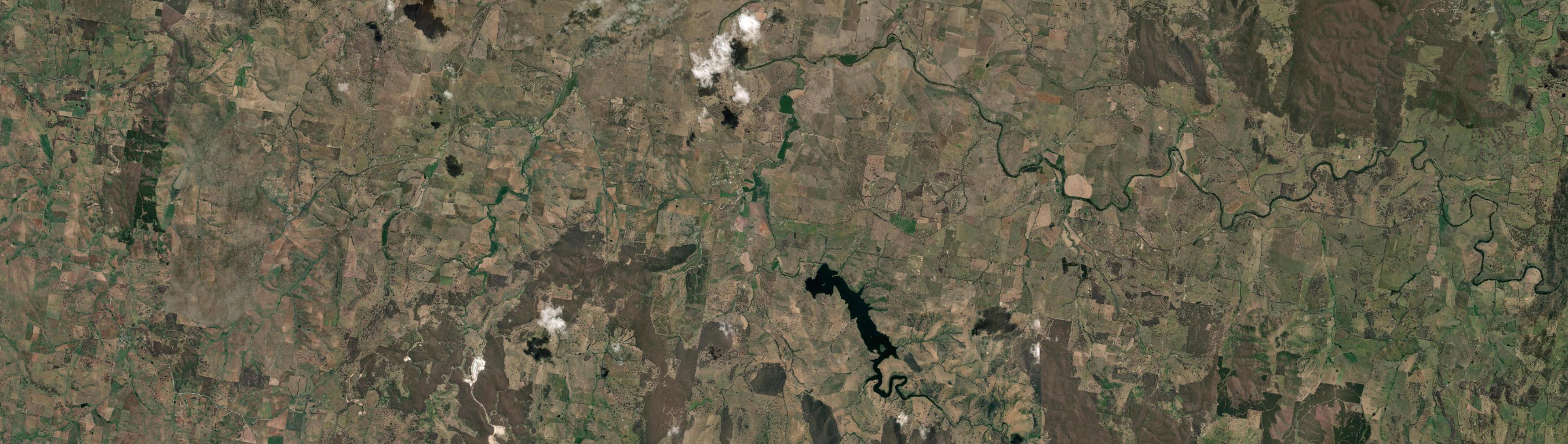 Aerial view of The Lagoon, NSW