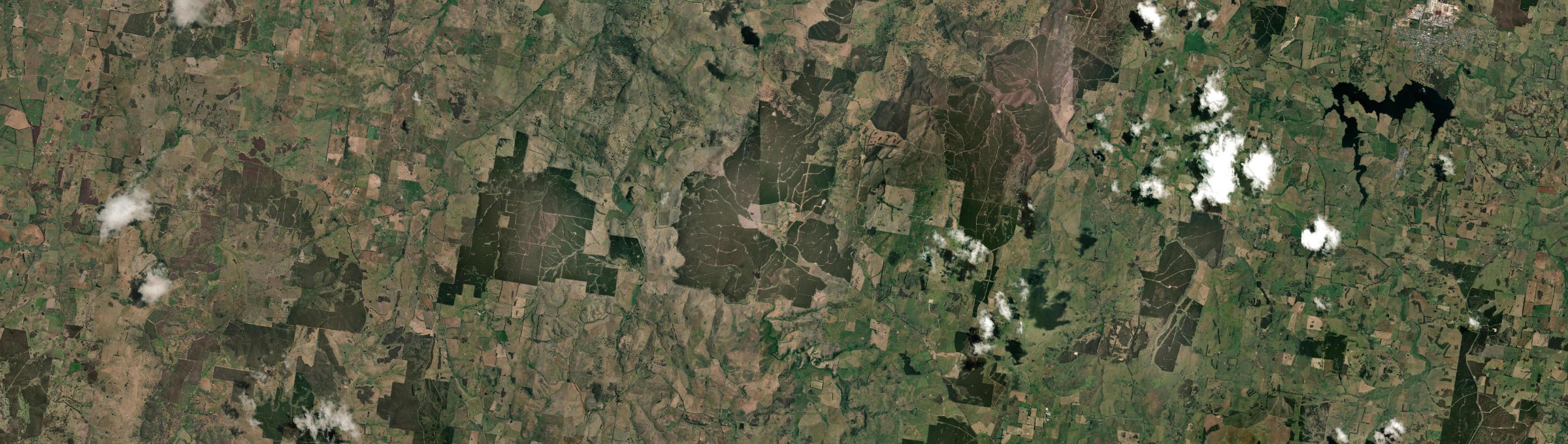 Aerial view of Dog Rocks, NSW