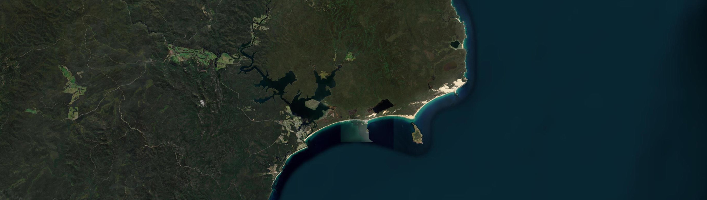 Aerial view of Mallacoota, VIC