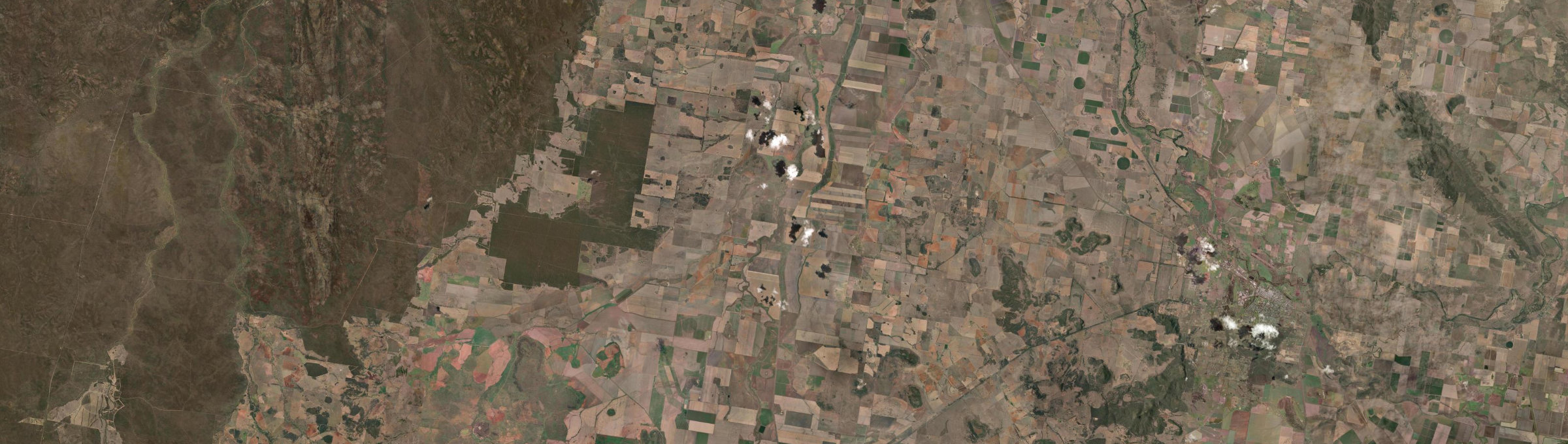Aerial view of Ghoolendaadi, NSW