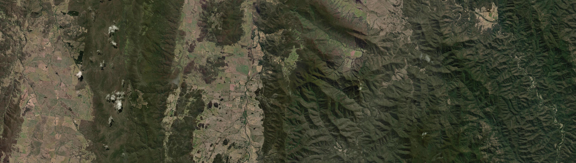 Aerial view of Wyanbene, NSW