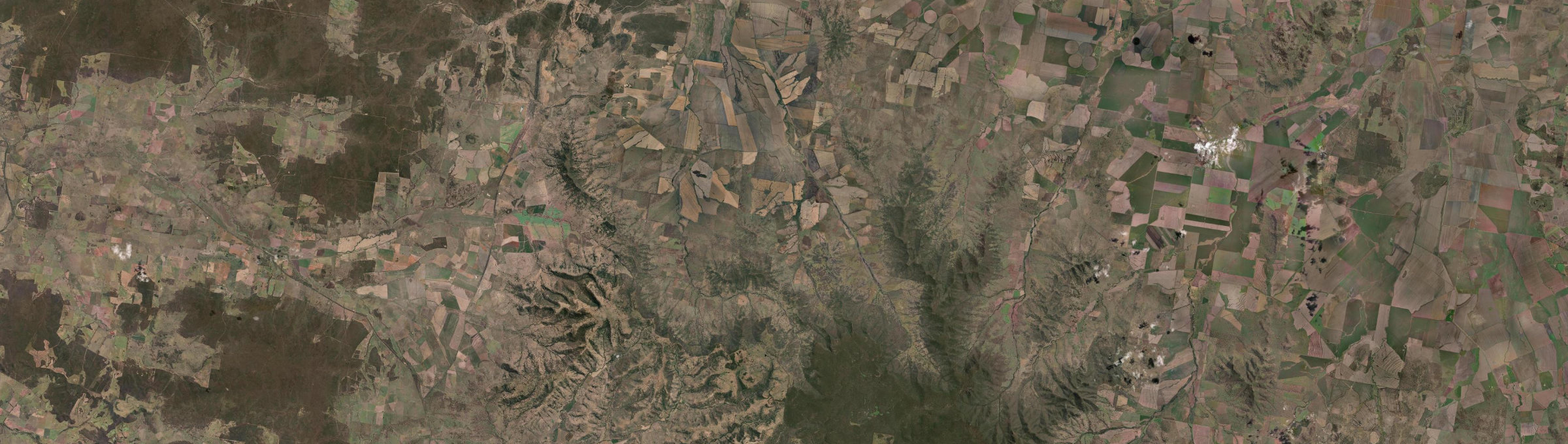 Aerial view of Bundella, NSW
