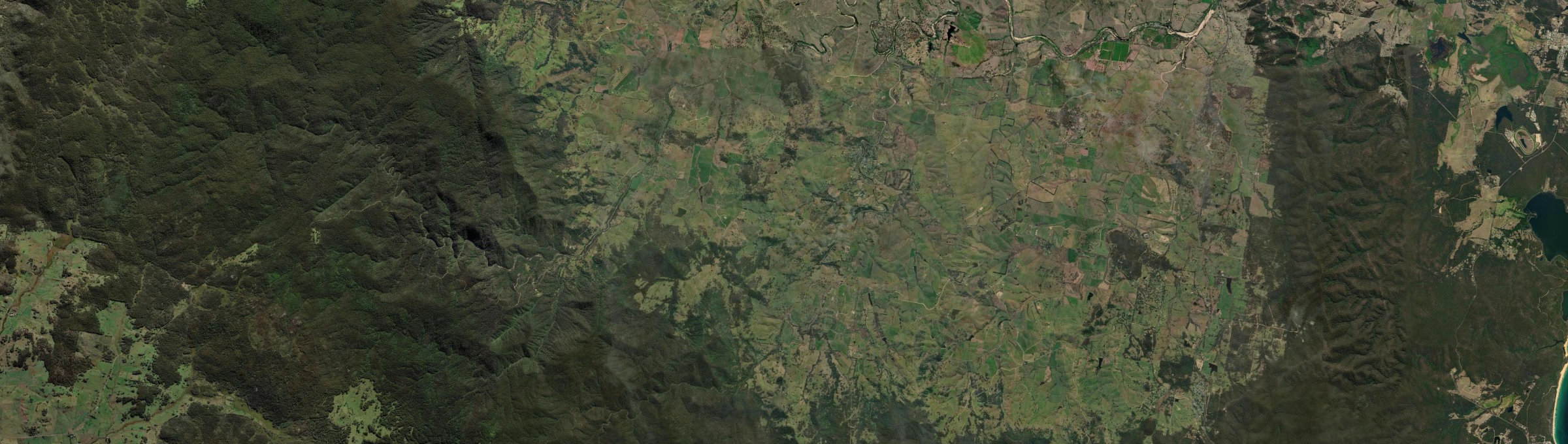 Aerial view of Candelo, NSW