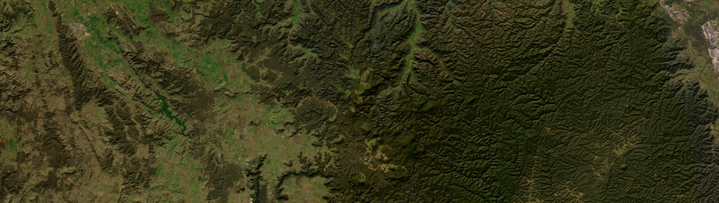Aerial view of Nullo Mountain, NSW