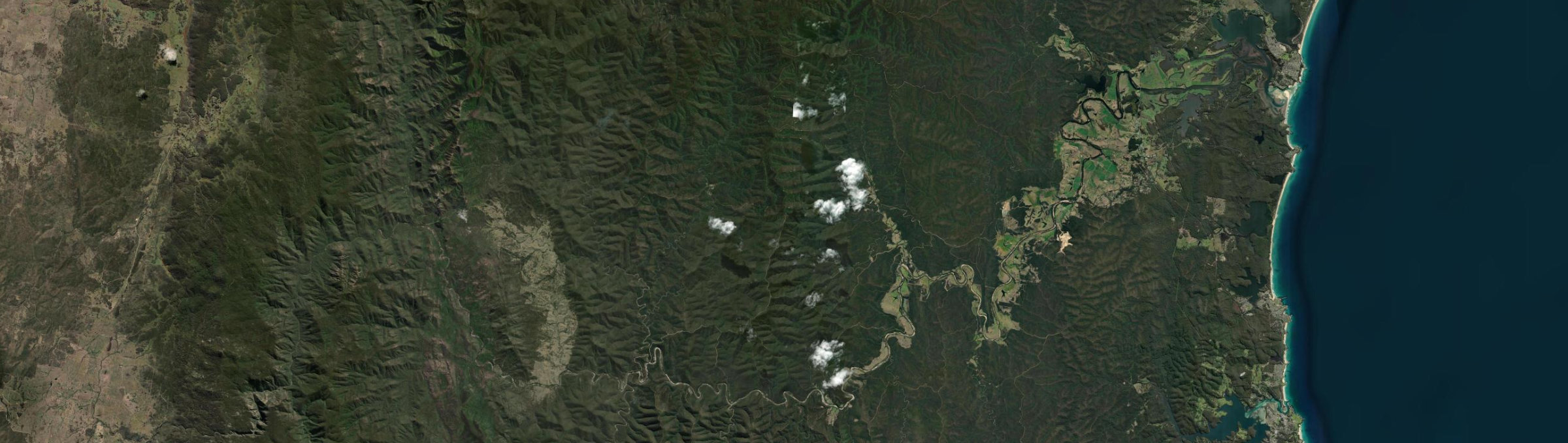 Aerial view of Nerrigundah, NSW