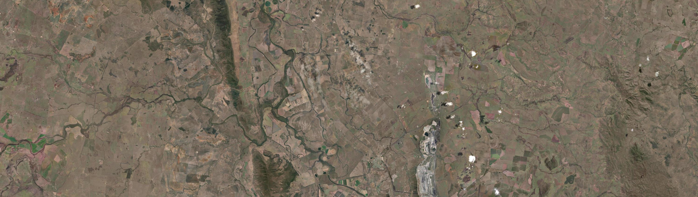 Aerial view of Moura, QLD