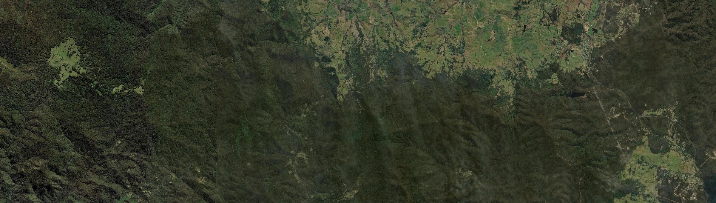 Aerial view of Myrtle Mountain, NSW