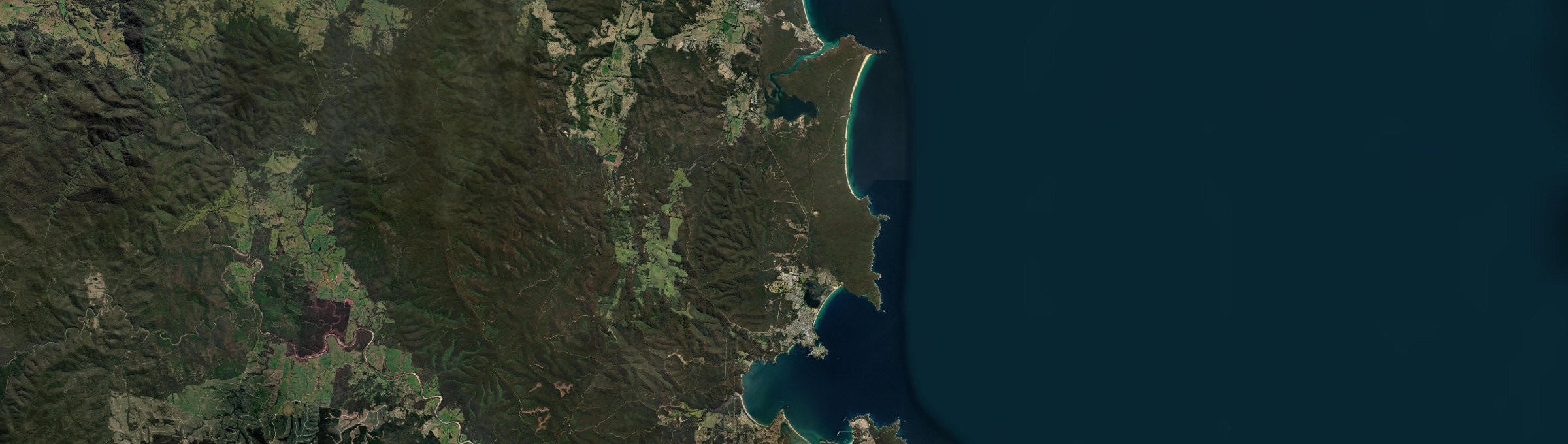 Aerial view of Eden, NSW