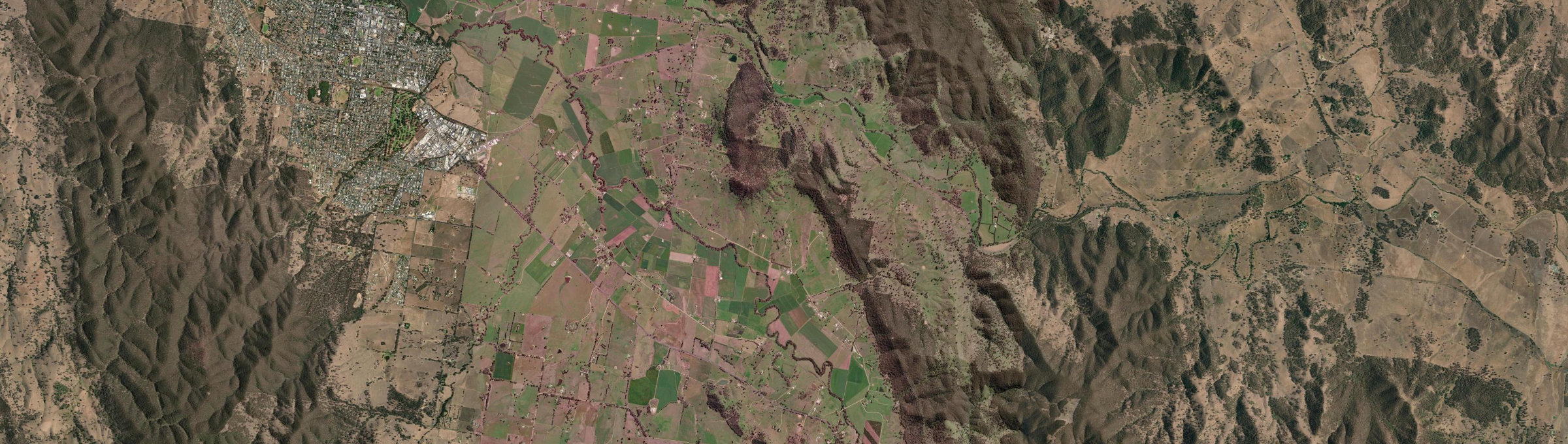Aerial view of Mount Frome, NSW