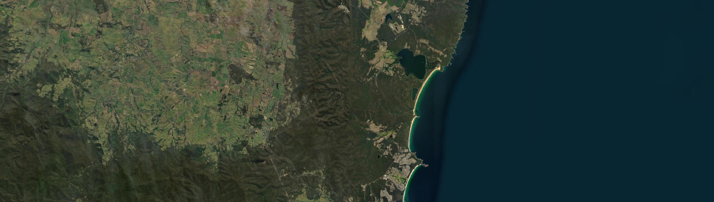 Aerial view of Bournda, NSW
