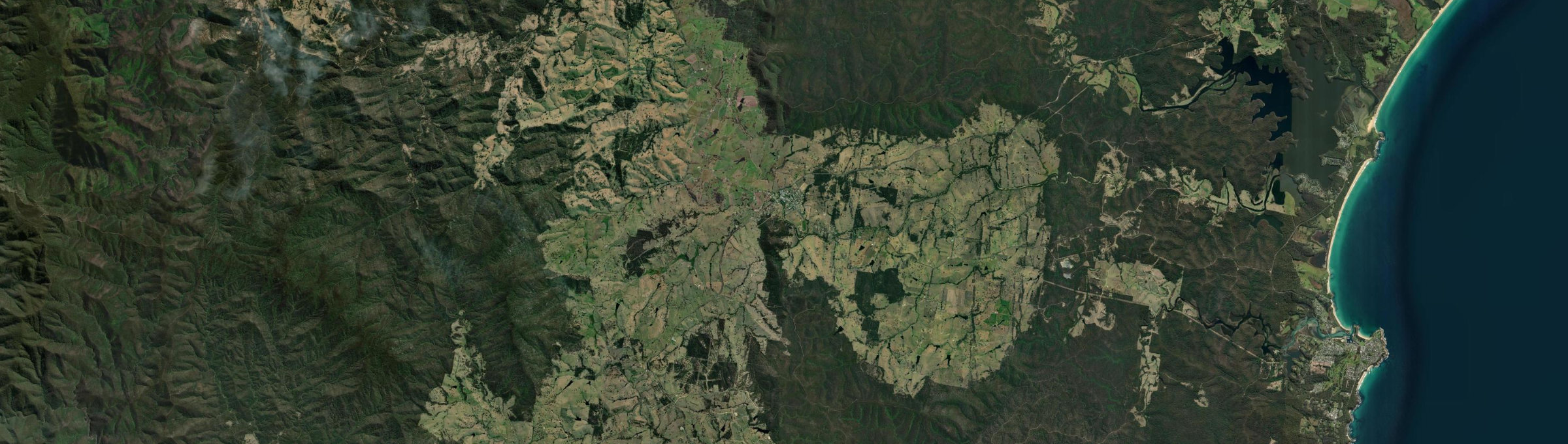 Aerial view of Cobargo, NSW
