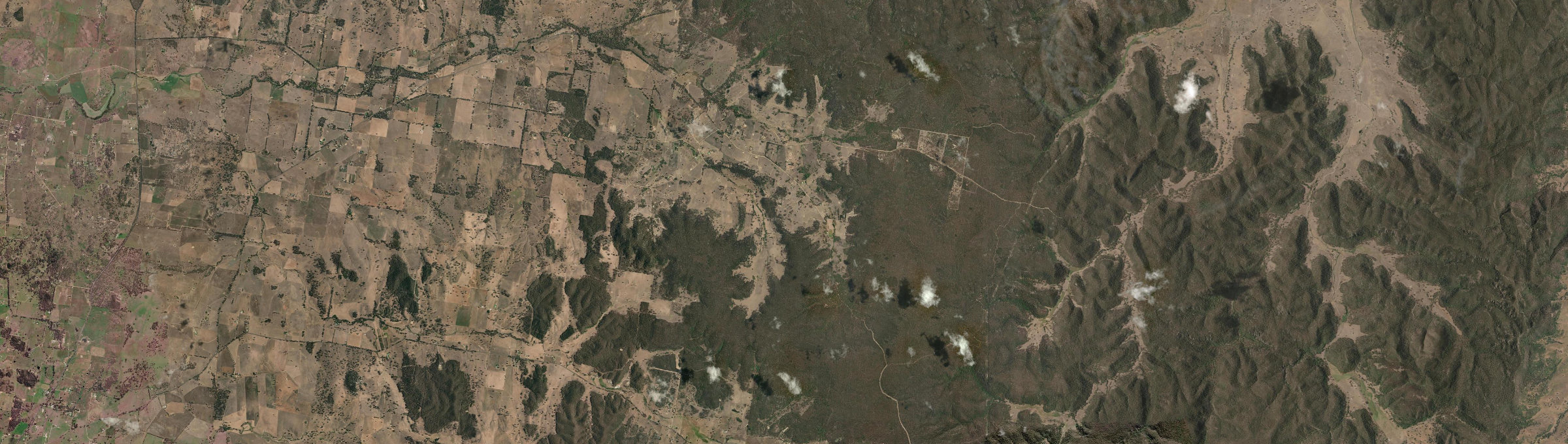 Aerial view of Kains Flat, NSW