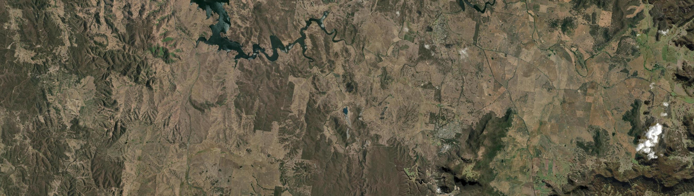 Aerial view of Carwell, NSW