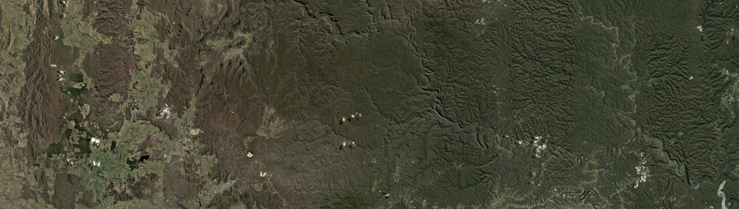 Aerial view of Wollangambe, NSW
