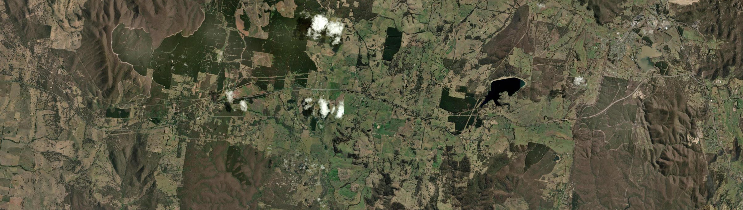 Aerial view of Meadow Flat, NSW